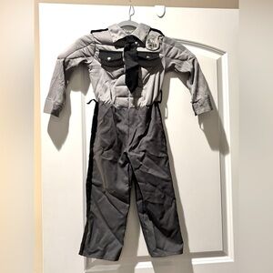 Kids Gray Police Costume Jumpsuit